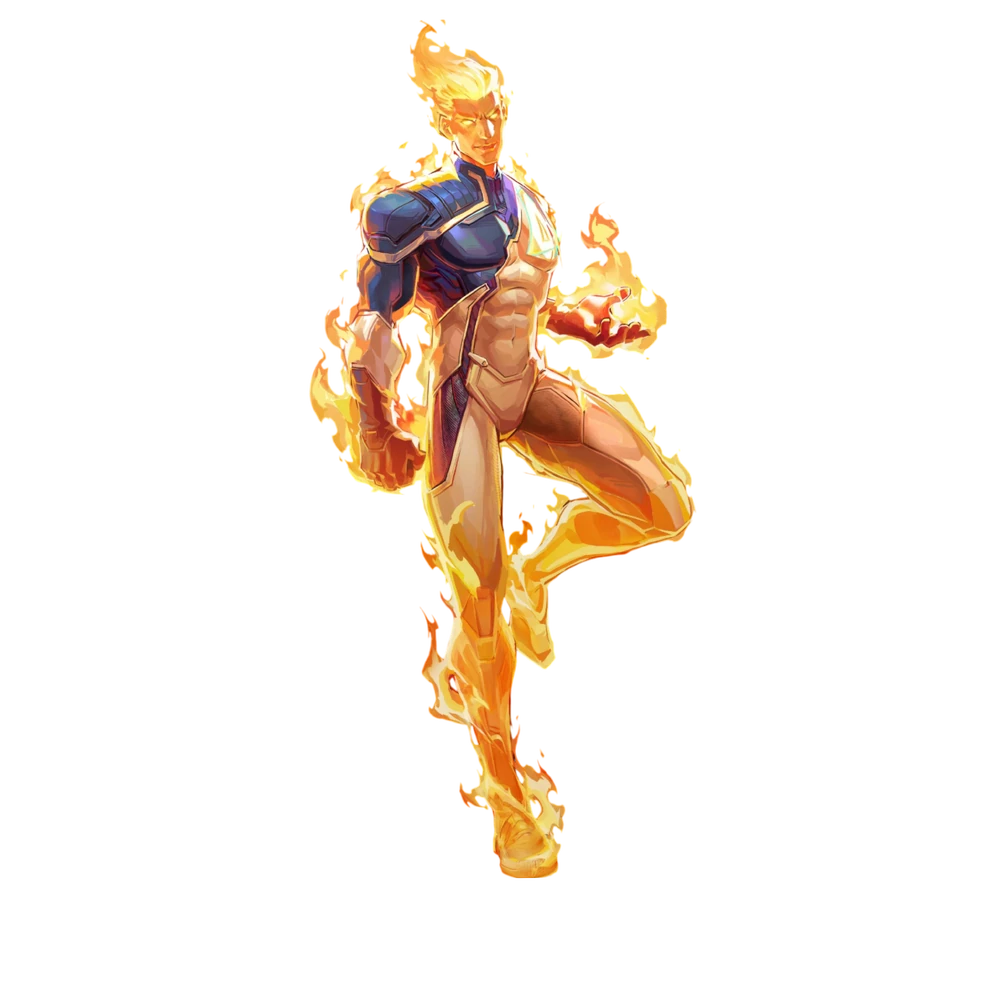 Human Torch full hero portrait