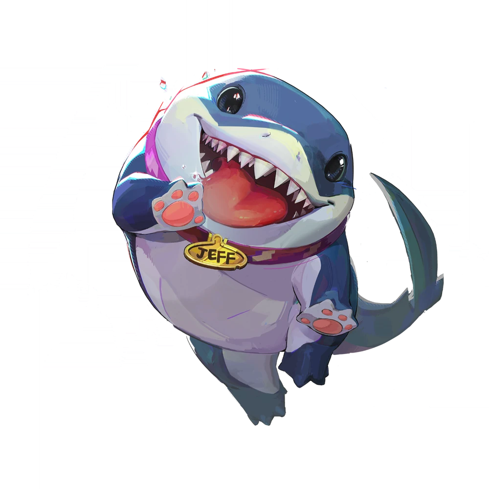 Jeff the Land Shark full hero portrait